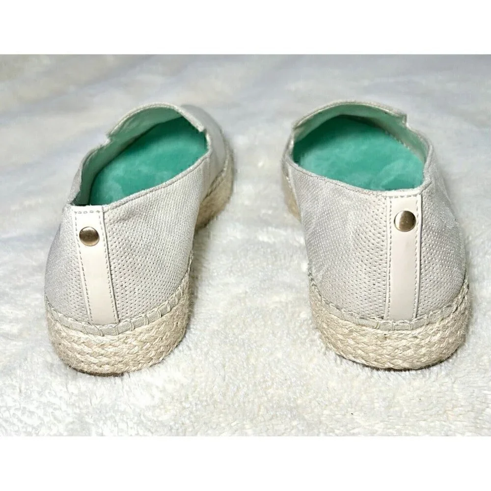 Dr. Scholls Shoes‎ Womens Find Me Loafer Oyster Microfiber Espadrilles Size 9.5